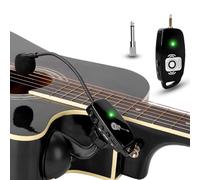 Wireless Instrument Microphone for Acoustic Guitar: 2.4G Cordless Clip-on Mics System with Transmitter and 6.35mm Receiver, for Musicians, Teachers, Stage Performances, PA System,Voice Amplifier
