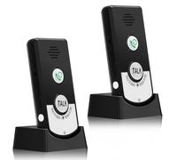 Wireless Intercom, Two Way Voice Wireless Water Proof Intercom System, 1000m Long Range Wireless Doorbell, Intercom System with 2 Bases 2000mah Large Capacity Battery