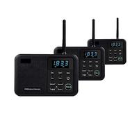 Wireless Intercom, Wireless Home Intercom System for House Business Offices Intercom 1 Mile Range 22 Channel 100 Digital Code Display Screen(Nero)