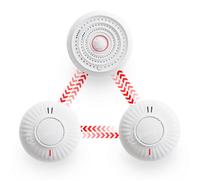 Wireless Interlinked Smoke & Heat Alarm Bundle, Linkd Alarms, 10 Year Battery, Scotland & England Compliant