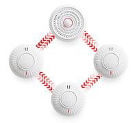 Wireless Interlinked Smoke & Heat Alarm Bundle | Scotland & England Law Compliant | 10 Year Battery Life | CE & BS Certified | LINKD Alarms | Easy Set Up | UK Phone & Email Support