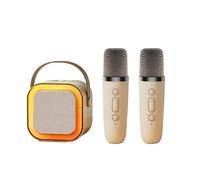 Wireless Karaoke Bluetooth Mini Speaker with LED Lights, Dual Microphones, 2.4G Transmission