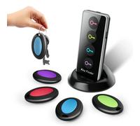 Wireless Key Finder with LED Light - Easy-to-Use Tracker for Seniors - Locate Keys, Phones, Wallets, and TV Remotes - Tracking Device Includes 4 Receivers and Remote Finder