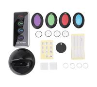 Wireless Key Locator, Remote Key Locator with 100ft Range, 4 Receivers, LED Light for Keys, Animals, Luggage, Phone, Handbag, ABS 129g