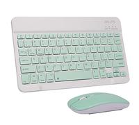 Wireless Keyboard and Mouse Bluetooth Rechargeable Wireless Mouse Keyboard Set Ultra-Slim Portable Compact Keyboard and Mouse Combo for Computer/PC/Windows/Win7/8/10/Mac/iPad/iOS/Phone/Android (Green)