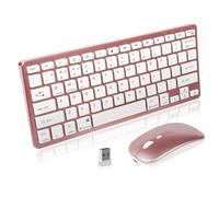 Wireless Keyboard and Mouse Combo,2.4G USB Cordless Mouse and Keyboard,3 Adjustable DPI Rechargeable Bluetooth Mouse,Keyboard Mouse Set with USB Receiver for Windows/Computer/PC/Laptop/Desktop(Grey)