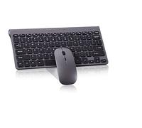 Wireless Keyboard and Mouse Combo, Compact Quiet Wireless Keyboard and Mouse Set 2.4G Ultra-Thin Sleek Design for Windows, Computer, Desktop, PC, Notebook, Laptop (GHKM03)