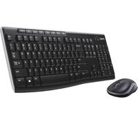 Logitech MK270 Wireless Keyboard and Mouse Combo for Windows | 2.4 GHz Wireless, Compact Mouse, 8 Multimedia Keys, 2-Year Battery, for PC/Laptop, QWERTY UK English - Black