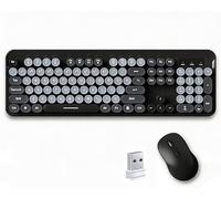 Wireless Keyboard And Mouse Combo, Full-Size 2.4G Set With Number Pad, Long Battery Life, Plug Play For Office(Black)