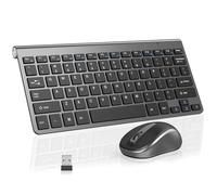 Wireless Keyboard and Mouse Combo, Ultra Compact Slim Size Silent Keyboard and Ergonomic Mouse Set, Silent Scissor Switch Keys, Silent Click, for Travel Computer/Desktop/PC/Laptop/Windows 11/10/8/7