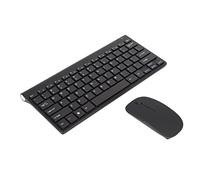 Wireless Keyboard and Mouse Set, 2.4G Cordless USB Keyboard and Silent Mouse Comb with USB Receiver and Cover, 2 AA Batteries, LED Indicator, for Computer, PC, Laptop (Black)