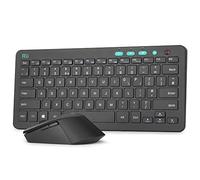 Wireless Keyboard and Mouse Set, Keyboard and Mouse with Ultra-slim Size UK Layout Compatible with PC, Laptop, Computer, Windows for Office Home Work