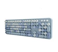 Wireless Keyboard and Mouse Set, Mechanical Hand Feel Keyboard Mouse Combo for Wins XP/Wins 7/Wins 8/Wins10, 104-Key Keyboard, 5-Key Mouse(blue) Double the comfort