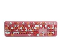 Wireless Keyboard and Mouse Set, Mechanical Hand Feel Keyboard Mouse Combo for Wins XP/Wins 7/Wins 8/Wins10, 104-Key Keyboard, 5-Key Mouse(pink) Double the comfort