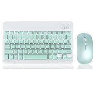 Wireless Keyboard and Mouse, Ultra-Slim Rechargeable Bluetooth Keyboard Mouse Combo,Cute Small Portable Compact Bluetooth Keyboard and Mouse Combo for iPad Tablet iPhone Smartphone Android Windows iOS
