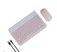 Wireless keyboard Bluetooth charging Silent office tablet Notebook Computer This dedicated keyboard and mouse set, blue, pink, black optional (pink.)