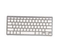 Wireless Keyboard Mini 78 Keys Ultra Thin Portable White Gaming Computer Keyboards Android OS X IOS Light Weight Travel Business Library Coffee Shop ABS (Arabic)