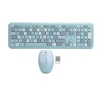 Wireless Keyboard Mouse Combo, 2.4G Wireless Range 10m with Multimedia Keys and FN Shortcuts, Ergonomic Design for Office Home Gaming Use, for WINDOWS 7 8 10 Users