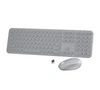 Wireless Keyboard Mouse Combo - 2.4Ghz Aesthetic Quiet Keyboard and Mouse Wireless - 110 Keys Full Size Ultra-Thin Keyboard for Laptop, Computer, PC, Notebook, Windows, Mac OS (Gray)
