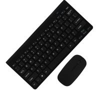 Wireless Keyboard Mouse Combo 78 Keys Abs Black 2.4 Ghz | Plug and Play with USB Receiver, Fast Response and Good Elasticity, for Business Travel or Everyday Use