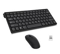 Wireless Keyboard & Mouse Combo Set - Efficient and Sleek Design Tailored for Acer Dell Lenovo HP Desktop PC (Black-A)