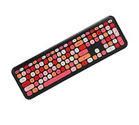 Wireless Keyboard Mouse Set 2.4G Keyboard Mouse, with Multi-Media Button, Plug & Play, for XP (666 Black Mixed Color Wireless Set)