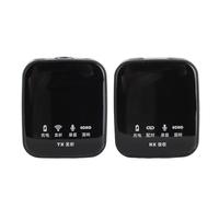 Wireless Lapel Microphone Anti Interference Long Distance Stable Transfer for Interview Recording, Black, 1 Set Applicable for Live Streams Podcasting