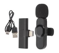 Wireless Lavalier Lapel Microphone Noise Reduction Mini Clip On Microphone Live Streaming Equipment for Mobile Phones Computers Tablets Cameras