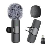 Wireless Lavalier Microphone for iPhone 17/16/15, iPad, USB-C Android | Plug and Play Mini Mic for Interview Video Podcast Vlog YouTube TikTok Omnidirectional Clip Mic