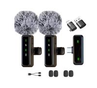 Wireless Lavalier Microphone for iPhone, Android, iPad, Lavalier Microphone for Video Recording -Noise Reduction Lapel Mic for Recording,Clip on Mic Pro for Video Recording,Tiktok,Vlog,Youtube