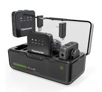 Wireless Lavalier Microphone for iPhone/Android, Mini Mic with Noise Reduction, Compatible with Camera, iPad, Tablet, PC, Plug & Play Lapel Microphone for Video Recording, Stream, Vlog (Black)