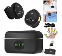 Wireless Lavalier Microphone for iPhone/Android with Noise Cancellation 20 Hours Battery Life 100Ft Range Omnidirectional Condenser Microphone for Video Recording Interviews Podcasts Vlogs YouTube