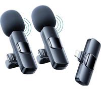 Wireless Lavalier Microphone for iPhone,Mini Lapel Mic with Noise Reduction,Microphone for Video Recording, Vlogging, TikTok, YouTube