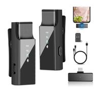 Wireless Lavalier Microphone for iPhone PC iPad Android, Mini Label Microphone for Video Recording Tiktok YouTube Instagram Podcast Stream