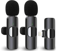 Wireless Lavalier Microphone for Kids for iPhone iPad, Clip on Lapel Lavalier Bluetooth Microphone Wireless for Video Recording, LiveStream,Vlog,YouTube,TikTok