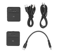 Wireless Lavalier Microphone Mini Portable Noise Cancellation Omnidirectional Pickup Strong Anti Interference Clip On Lapel Microphone for Interview Streaming Podcast Recording