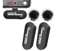 Wireless Lavalier Microphone,Moman CP1X(C) 2.4GHz 2TX【Type-C】Wireless Lapel Mics Dual Noise Depression & Mute Mode for Tablets Mobile Phones YouTube Tiktok, Wireless-Lavalier-Microphone-Smartphone-USB