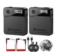 Wireless Lavalier Microphone System, 2.4GHZ Mini Wireless Lapel Microphone with 1 Receiver 1 Transmitter for Camera,Smartphones,DSLR, and Video Cameras,Mobile Devices YouTube Facebook Live