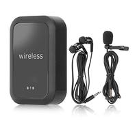 Wireless Lavalier Microphone System, Anti Jamming, Noise Reduction, 360° Omnidirectional Pickup, Plug in Quick Pairing, Compact, 10M Range Suitable for Recording and Teaching