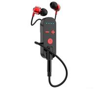 Wireless Lavalier Microphone with ANC+ Noise Cancelling for iPhone for android Camera - 60H for battery BT 5.2 Clip On Mic for Vlog for podcast Interview Streaming Black(Red Headset)