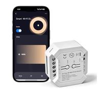 Wireless LED Dimmer Module, Smart Switch Remote Control with Alexa Echo and Google Home, Tuya App for Indoor Home Lighting, Living Room, Bedroom, AC 100-240V 50/60Hz, Support 2.4Ghz WiFi