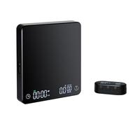 Wireless LED Display Digital Scale for Coffee and Kitchen Use with 5 kg Capacity and 0.1 g Resolution, Integrated Timer Function, USB Type C Rechargeable 1500 mAh Lithium Battery