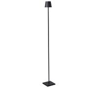 Beliani Wireless LED Floor Lamp GAVARRESA Metal Black, Black