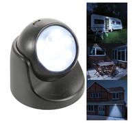 Wireless LED Motion Sensor 360 Degree Splash Proof IP44 SMD LED Light Black