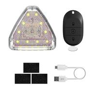 Wireless LED Strobe Light,USB High Brightness Wireless Remote Control Anti-Collision Strobe Lights,Waterproof Car Emergency Strobe Warning Light for Motorcycle,Car,Bike,Drone (1pcs Triangle)