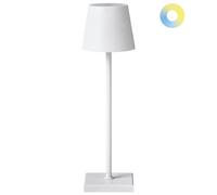 Wireless LED Table Lamp BACEIRO with Dimmer Metal White