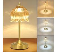 Wireless LED Table Lamp Dimmable Touch Control Battery-Powered 2000mAh ge Design Cordless Nightstand Light for Bedroom & Living Room Ideal for Home Decor