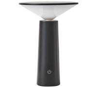 Beliani Wireless LED Table Lamp Levira With Dimmer Metal Black, Black