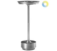 Wireless LED Table Lamp MAGO with Dimmer Metal Silver
