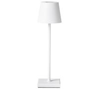 Beliani Wireless LED Table Lamp Valira Metal White, White